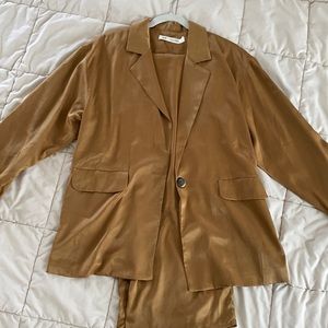 12th Tribe x The Salty Blonde satin pant suit